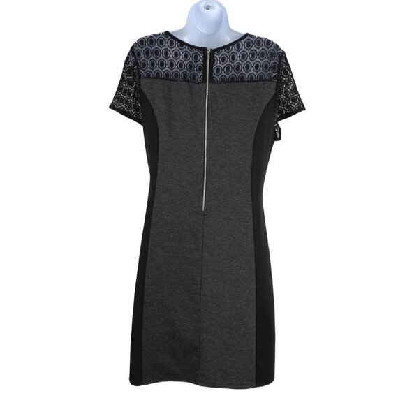 41 Hawthorn Dress Lace Gray Black Short Sleeve Back Zip NWT Women's Large - Picture 5 of 10